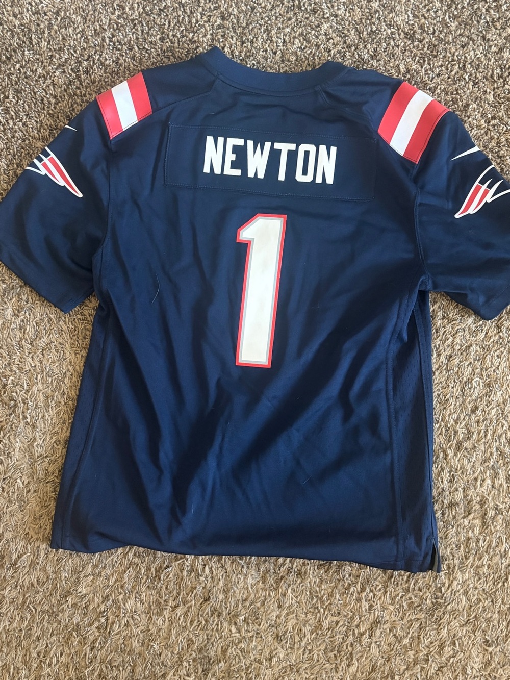 NFL New England Patriots Navy Youth #1 Football Jersey - Picture 2 of 3